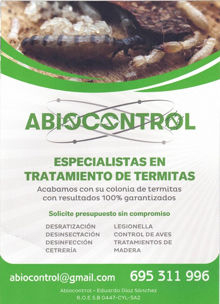 abiocontrol - especialistas en tratamiento de termitas - abiocontrol@gmail.com - 695 311 996