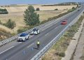 Un accidente de moto en la A-50, a su paso por Peñaranda, deja herida a su conductora, que ha sido trasladada al Hospital