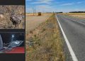 Piedras de gran tamaño en la carretera de Aldeaseca colocadas de forma intencionada provocan un accidente con daños a un turismo