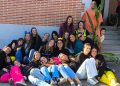 Las mozas de Cordovilla devuelven la ronda a los mozos en la mañana del último día festivo en honor de Santiago Apóstol
