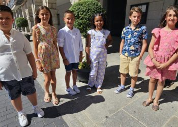 Annabella, Lucas, Ana María, Alonso, Berta y Neizan formarán este año la corte infantil de las Ferias y Fiestas de Peñaranda