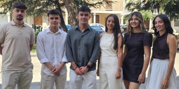 Peñaranda presenta su corte juvenil de las Ferias y Fiestas 2026 formada por María y Bruno, Nerea y Darío, Alejandro y Tania