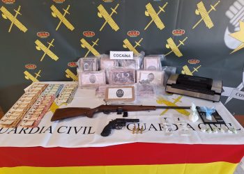 La Guardia Civil desarticula una organización criminal asentada en Salamanca e incauta más de 12 kilogramos de cocaína y armas
