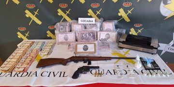 La Guardia Civil desarticula una organización criminal asentada en Salamanca e incauta más de 12 kilogramos de cocaína y armas