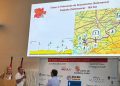 Peñaranda, representada por Fran Díaz en la presentación en Valladolid de la III edición de la Vuelta Ciclista a Castilla y León