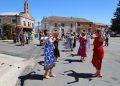 Palaciosrubios acompaña con bailes a la Virgen de las Nieves en una procesión con sones de dulzaina y la patrona a hombros