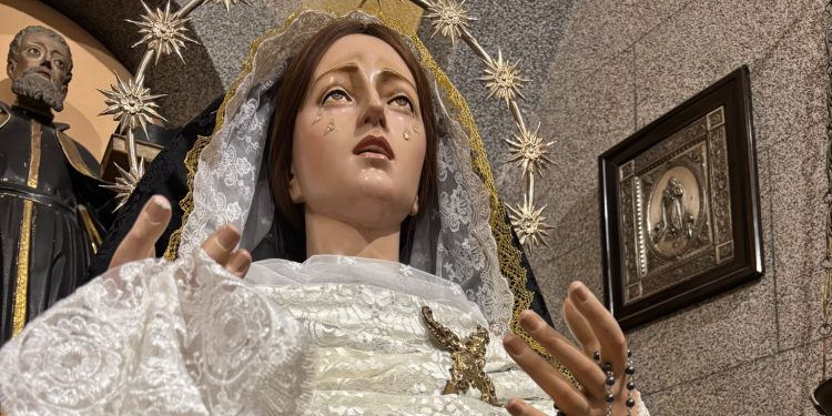 Nuestra Señora de las Lágrimas ya viste de luto en Peñaranda de cara al mes de noviembre dedicado a los difuntos